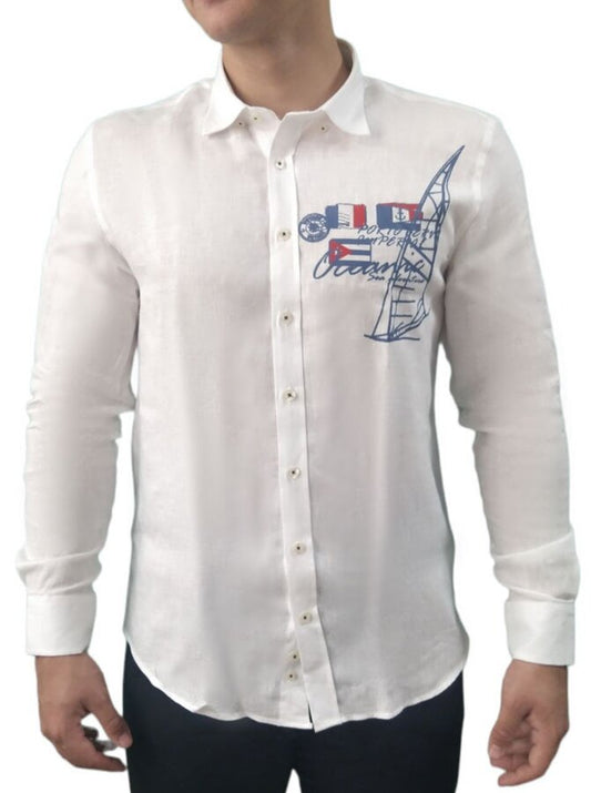 Elegant men's shirt - 100% Linen