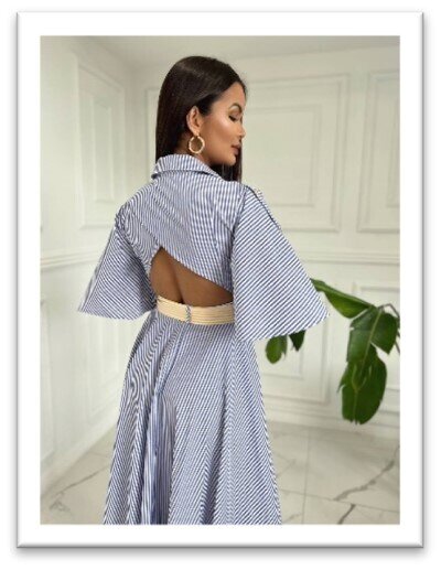 Dress with cut sleeve and bare back