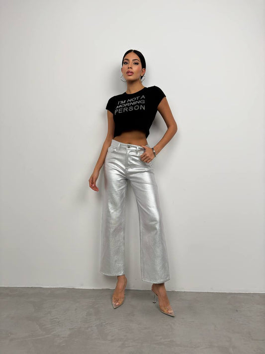 Metallic jeans