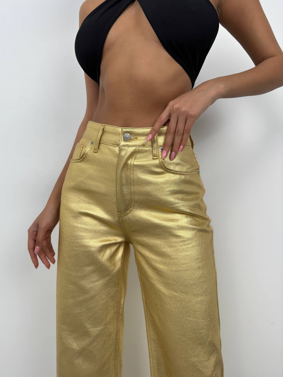 Metallic jeans